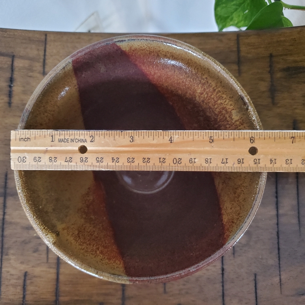 Barb’s Jugs Pottery Handmade Stoneware Bowl - Red & Brown - Picture 2 of 5